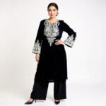 Premium Velvet 2-Piece Suit with Tilla Embroidery - Image 2